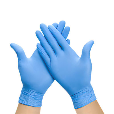 CE FDA blue 4 mil non sterile Powder Free Nitrile  Disposable Gloves of 100