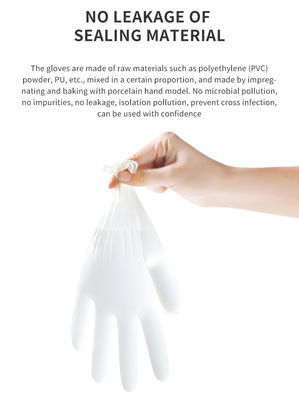 ISO Clear White Disposable Vinyl Examination Gloves