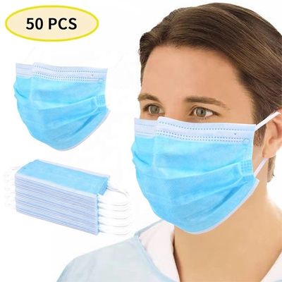BFE 98% Disposable Medical Face Mask , 3 Ply Disposable Face Mask