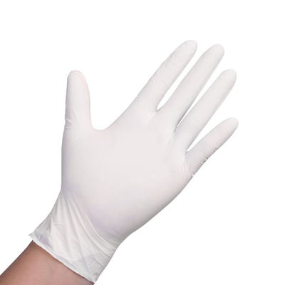 Hospital Disposable Medical Latex Gloves , Powder Free Disposable Latex Gloves