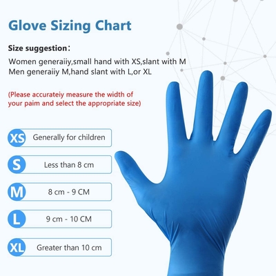 Disposable Medical Nitrile Examination Gloves 9 Inch For Laboratory