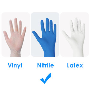 Disposable Medical Nitrile Examination Gloves 9 Inch For Laboratory